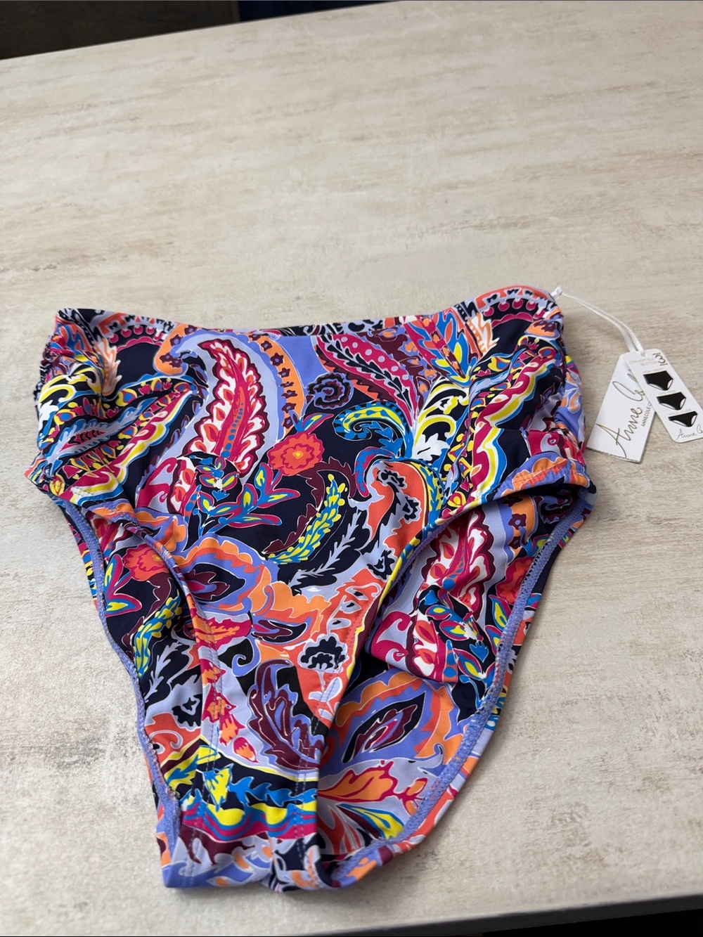 Anne Cole Multicolor Paisley Convertible Bikini Bottom